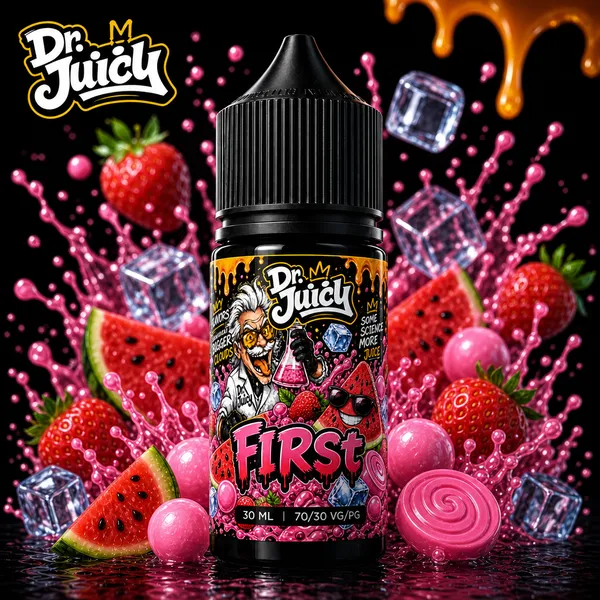 DR. Juicy First Salt E-Likit 30ml - Karpuz çilek aromalı premium salt nikotin likiti