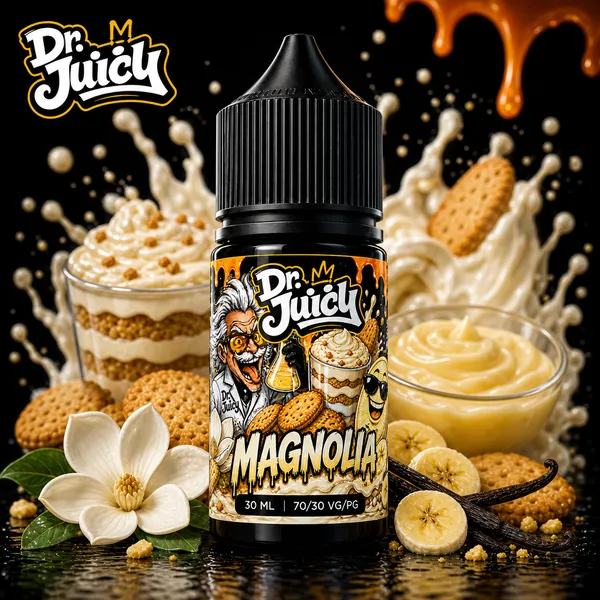 DR. Juicy Magnolia Salt E-Likit 30ml - Magnolia tatlısı aromalı premium salt nikotin likiti