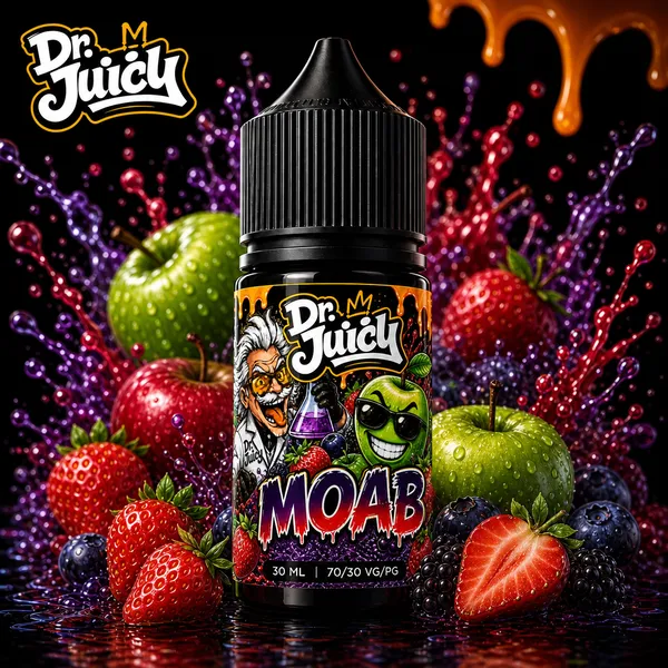 DR. Juicy Moab Salt E-Likit 30ml - Egzotik meyve aromalı premium salt nikotin likiti